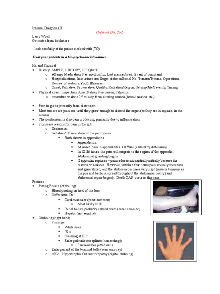 Internal Diagnosis II Good Notes | PDF | Pulse | Constipation
