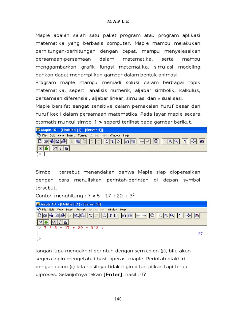 Maple 5 | PDF