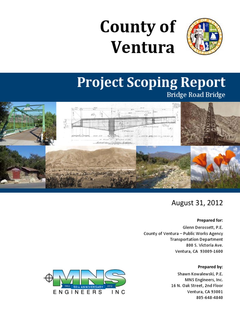 Bridge Road Bridge Scoping Report | PDF | Deep Foundation | Road