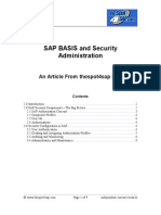 Sap Basis and Security Administration