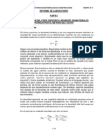 Informe de Laboratorio Densidad Material Petreo 1 PDF