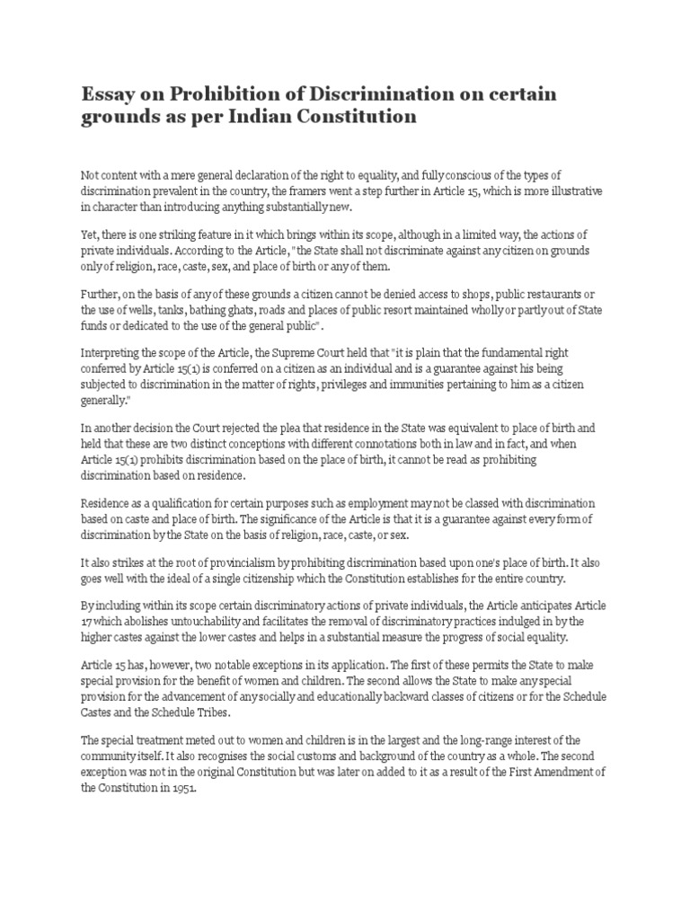 the constitution essay