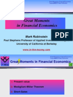 Great Moments in Financial Economics: Mark Rubinstein