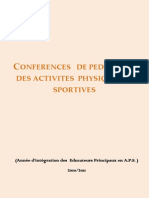 Conférences Pédagogie Activités  Physiques Sportives