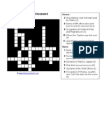 Titanic Crew Crossword