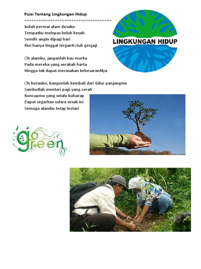 Puisi Tentang Lingkungan Hidup