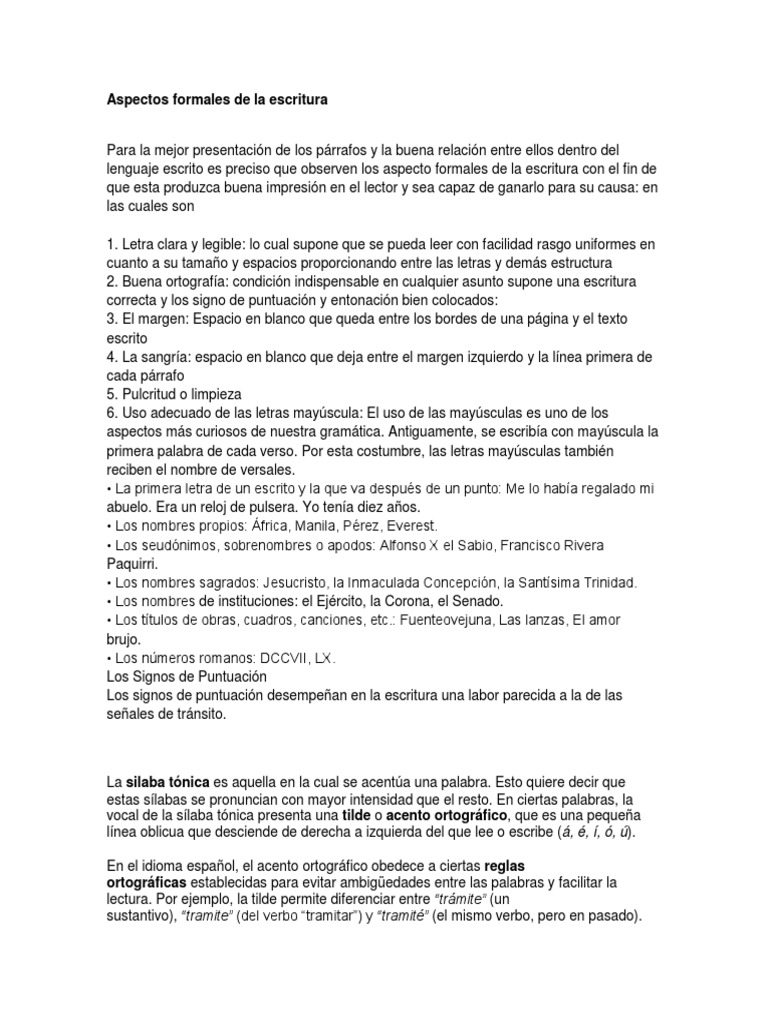Aspectos Formales de La Escritura Fracción (Matemáticas