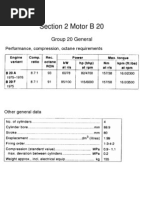 Volvo B200/B230 Engine Specifications | PDF | Coolant | Vehicles