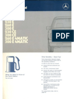 Mercedes Benz E, W124 Series Owners Manual