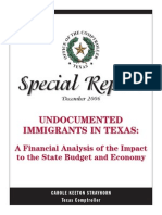 Undocumented Immigrants in Texas Cost and Benefits