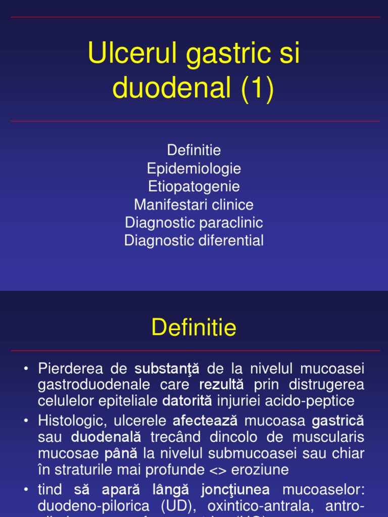 CURS - Ulcerul Gastric Si Duodenal 1 | PDF