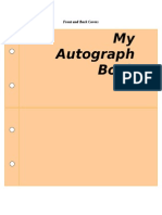 My Autograph Book: Front and Back Covers