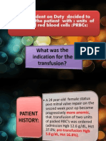 PRBC Transfusion Reactions and Their Signs