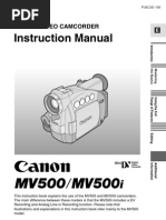Download Cannon MV500i DV Camera Manual by Eminence Imports SN17476831 doc pdf