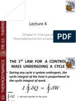 Chapter 5: First Law of Thermodynamics For A Control Mass