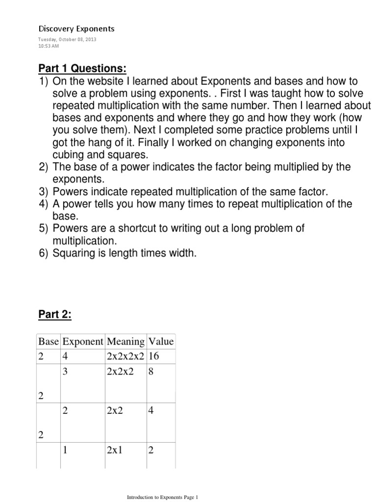 Understanding Exponent Rules | PDF