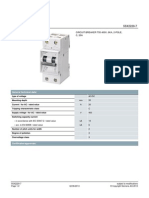 Product Data Sheet 5SX2220-7: Circuit Breaker T55 400V, 6ka, 2-Pole, C, 20A