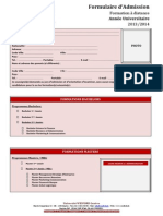 Formulaire d'Admission EAD