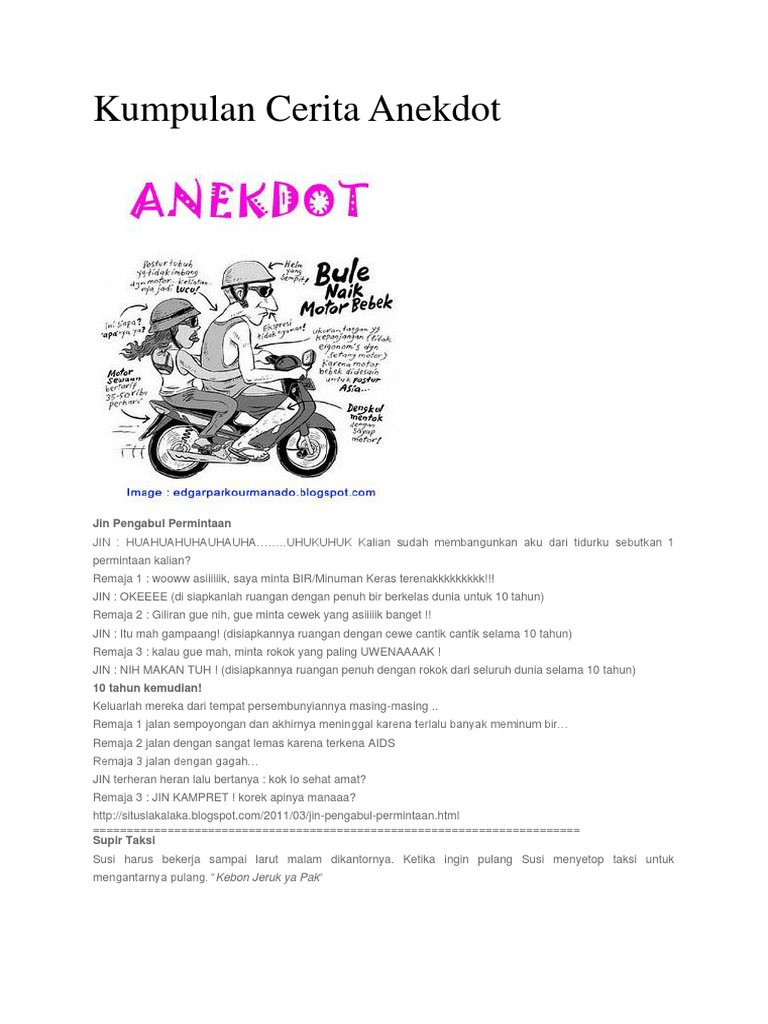 Kumpulan Cerita Anekdot