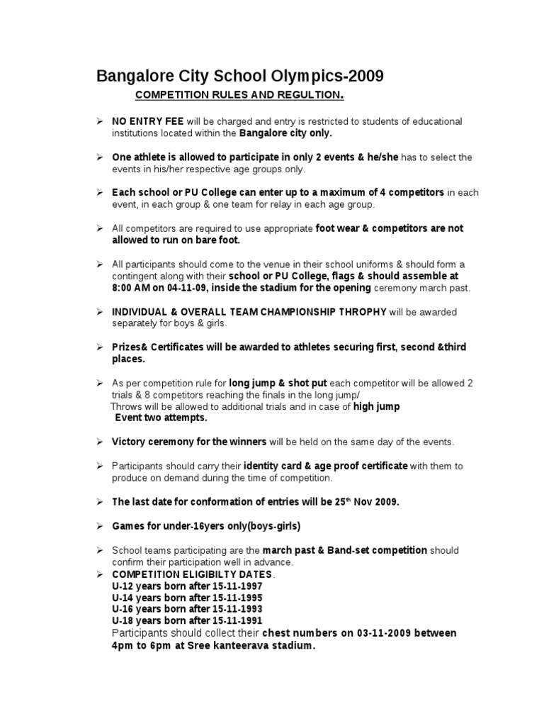 Finalcopy Entry Olympics 09 PDF Track And Field Competition