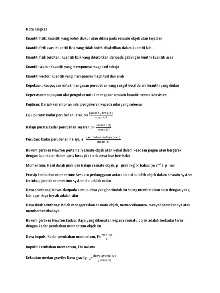 Nota Ringkas | PDF