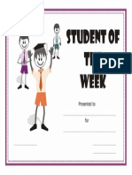 Certificate Student of the Week