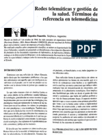 Redes Telematicas y Gestion de Salud.terminos de Refer en CIA en Telemedicina