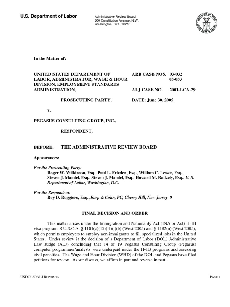 Department of Labor: 03 032 | PDF