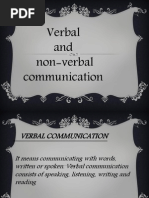 Verbal and Non-Verbal Communication