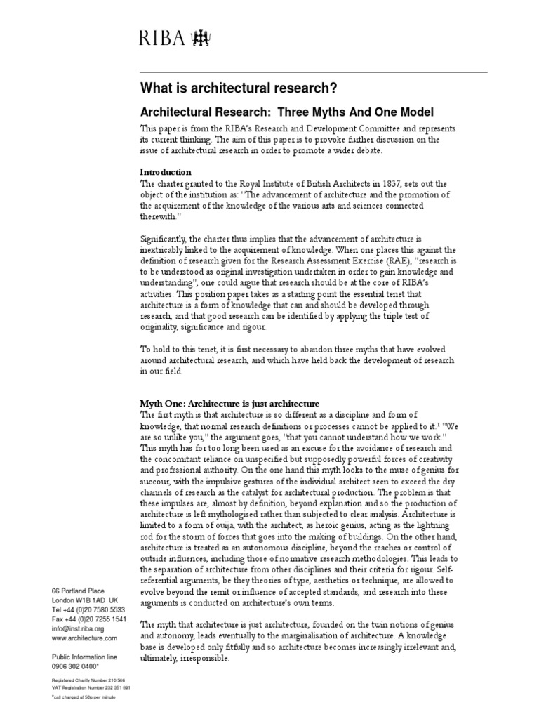 Introduction to architecture research paper