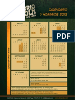 Calendario y Horarios 2013 Dinopolis PDF