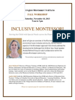 Inclusive Montessori Workshop