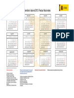 Calendario Laboral 2013. Fiestas Nacionales.
