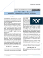 The Effects of Short-Time Overload On Resistive Elements in Precision Resistors