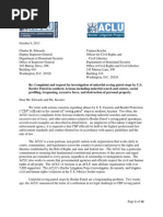 ACLU AZ Complaint Re CBP Roving Patrols