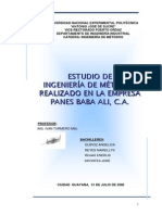 Estudio Ingenieria Metodos Empresa Panes Baba Ali CA