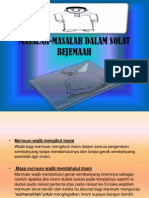 Masalah-Masalah Dalam Solat Bejemaah