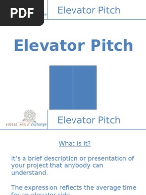 Elevator Pitch
