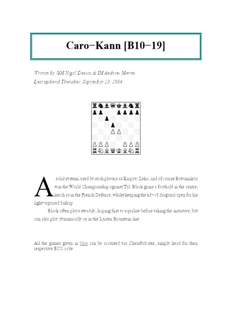 PART1, Caro - Kann Exchange Variation