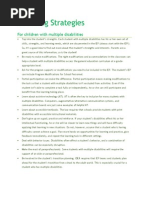 teaching strategies for multiple disabilities