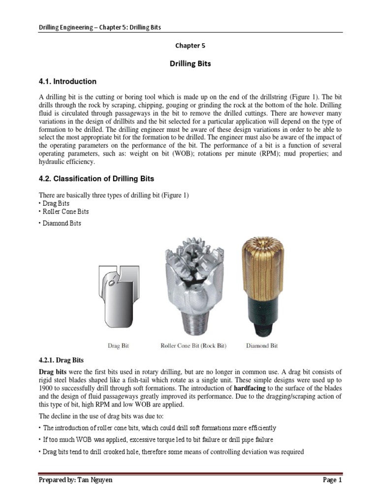 Types and Classification of Drilling Bits | PDF | Technology & Engineering