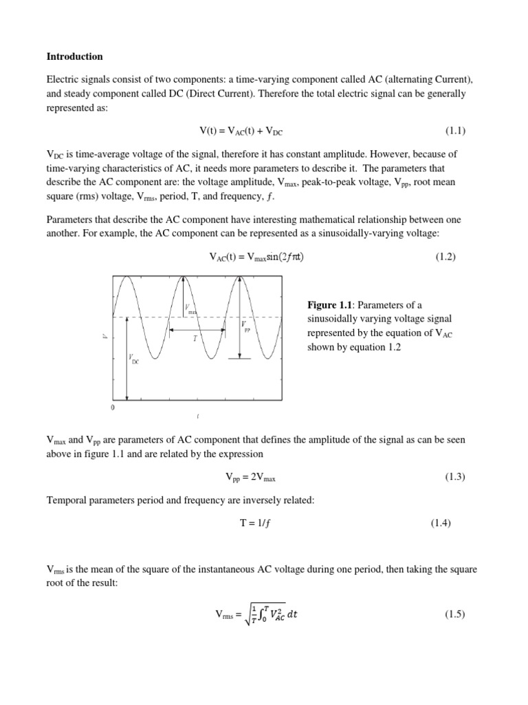 Lab 1-Equipment Overview Final PDF | PDF | Amplitude | Root Mean Square