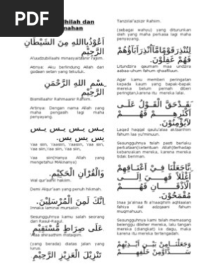 Yasin Fadhilah Dan Terjemahan