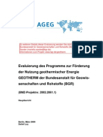 Evaluierung des globalen GEOTHERM Vorhaben der BGR