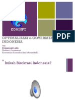Optimalisasi Egovernment Di Indonesia - Kemenkominfo