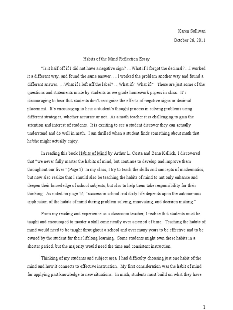 Reflection paper template image