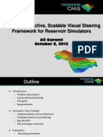 Coupled Interactive, Scalable Visual Steering Framework for Reservoir Simulators