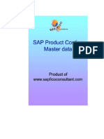 CO Product Costing Master Data