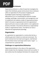 Organization Behaviour Notes