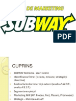 Plan de Marketing - SUBWAY